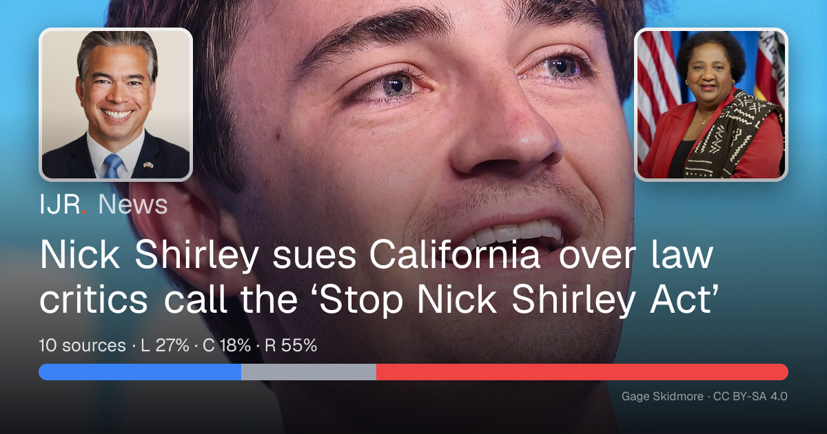 Nick Shirley sues California over law critics call the ‘Stop Nick ...