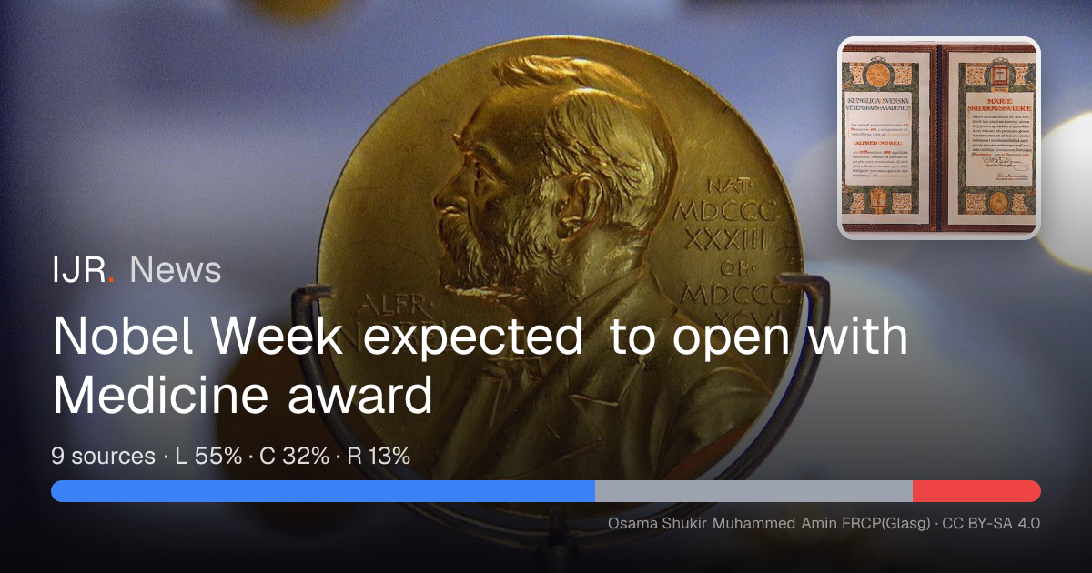 Nobel Week expected to open with Medicine award — IJR News