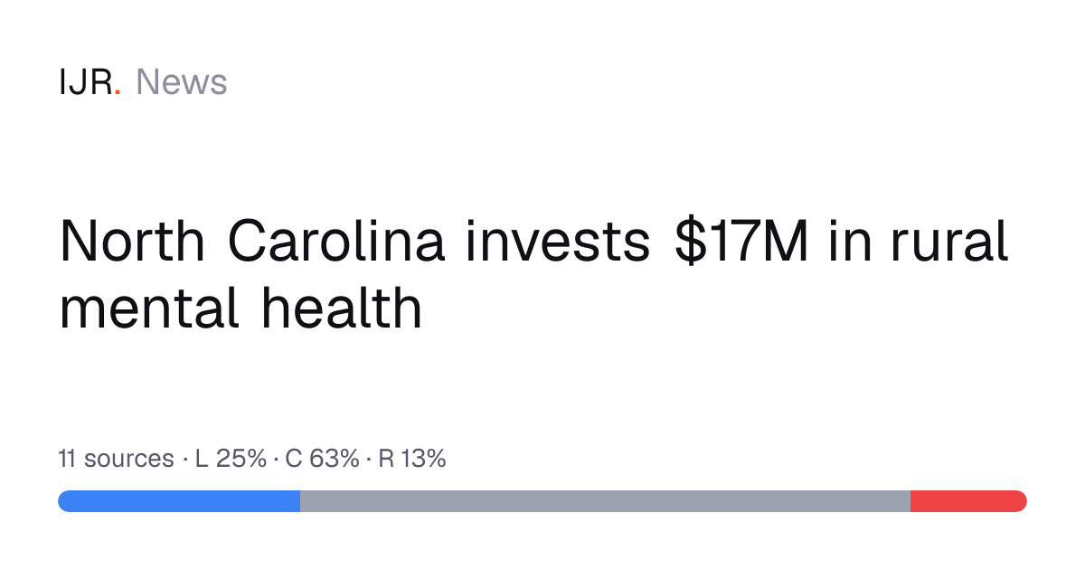 North Carolina invests $17M in rural mental health — IJR News