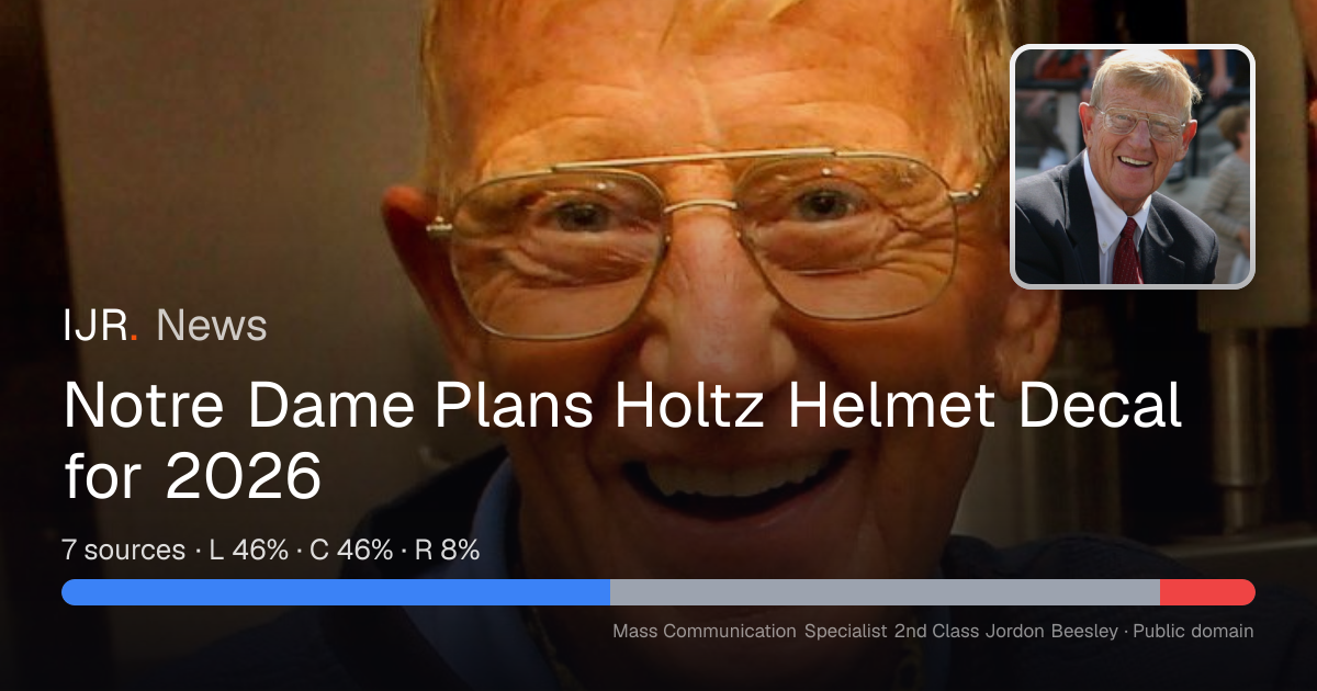 Notre Dame Plans Holtz Helmet Decal for 2026 — IJR News