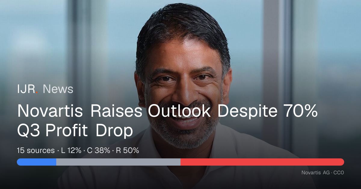 Novartis Raises Outlook Despite 70% Q3 Profit Drop — IJR News
