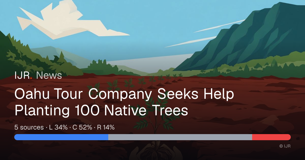 Oahu Tour Company Seeks Help Planting 100 Native Trees — IJR News
