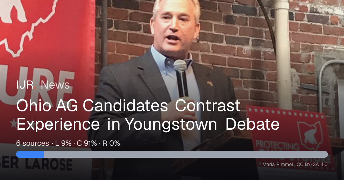 Ohio AG Candidates Contrast Experience in Youngstown Debate — IJR News