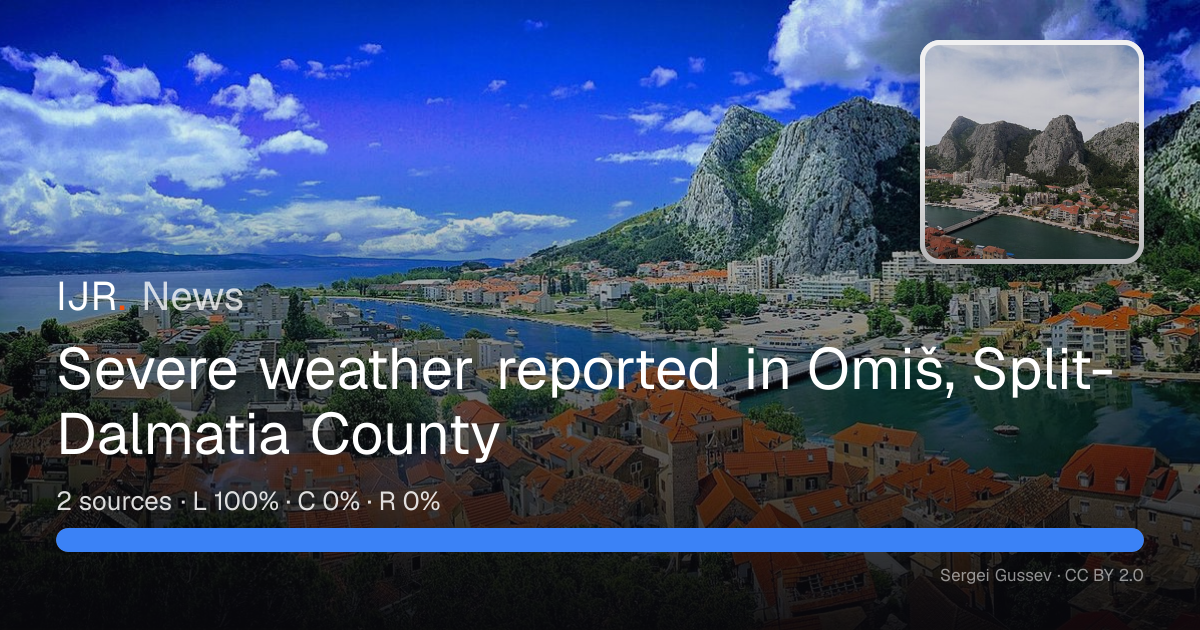 Severe weather reported in Omiš, Split-Dalmatia County — IJR News