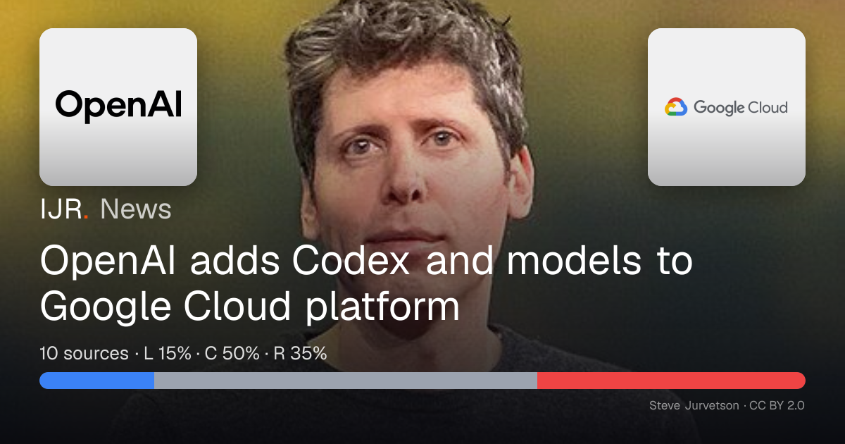 OpenAI adds Codex and models to Google Cloud platform — IJR News