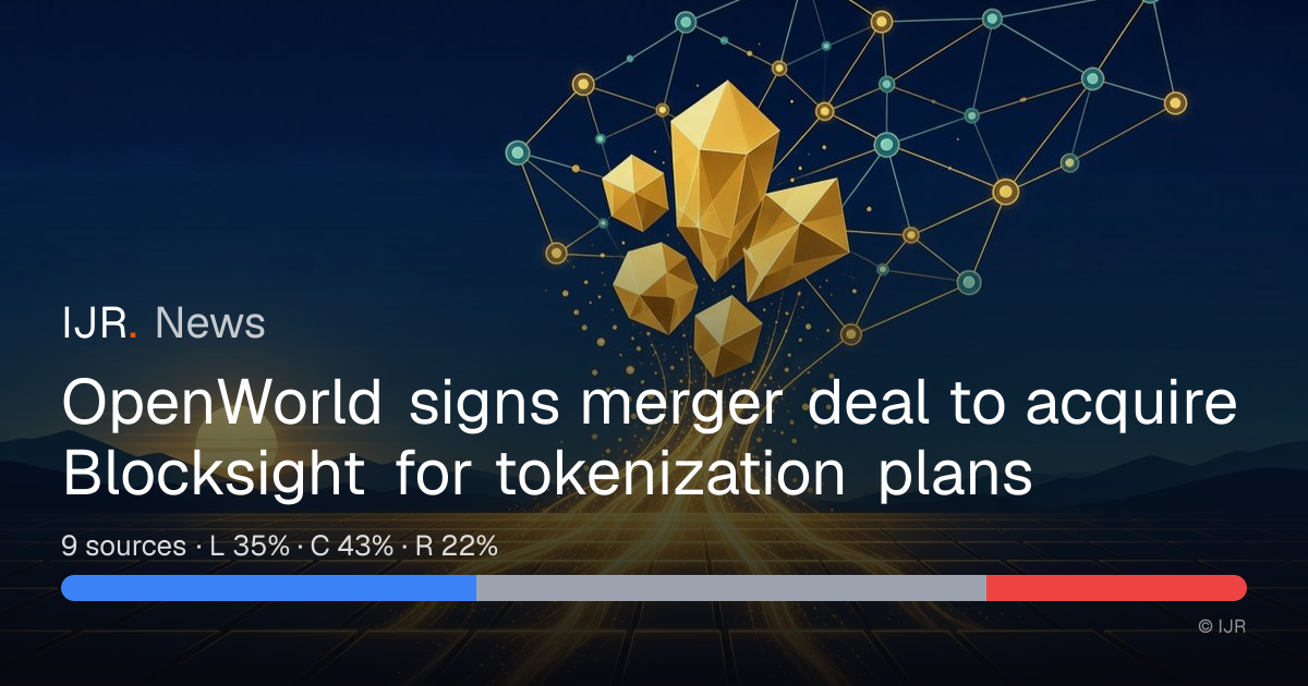 OpenWorld signs merger deal to acquire Blocksight for tokenization ...