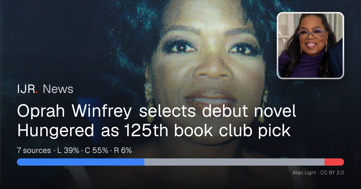 Oprah Winfrey selects debut novel Hungered as 125th book club pick ...