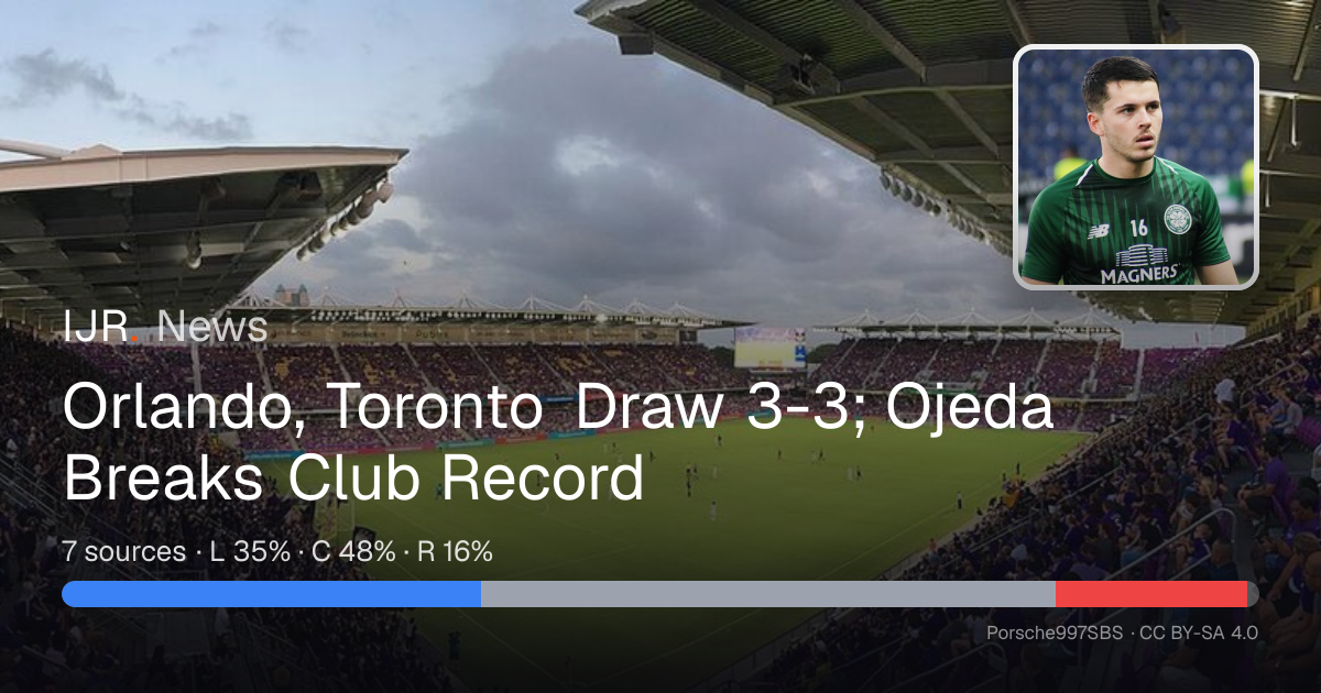 Orlando, Toronto Draw 3-3; Ojeda Breaks Club Record — IJR News