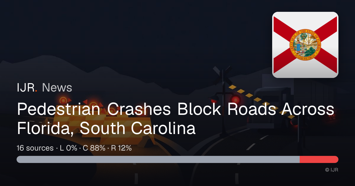 Pedestrian Crashes Block Roads Across Florida, South Carolina — IJR News