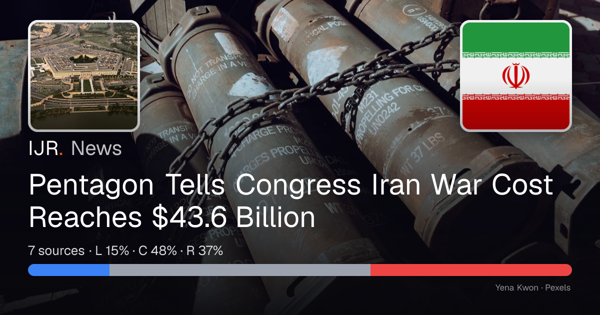IJR News story with source-bias breakdown