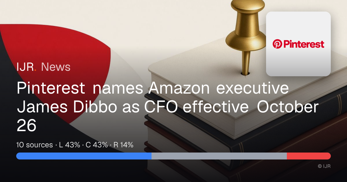 Pinterest names Amazon executive James Dibbo as CFO effective October ...