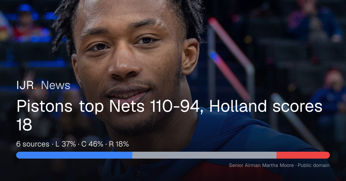 Pistons top Nets 110-94, Holland scores 18