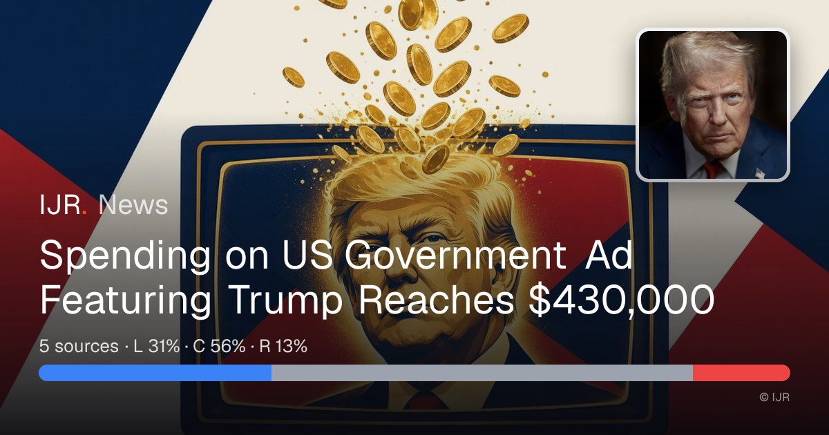Spending on US Government Ad Featuring Trump Reaches $430,000 — IJR News