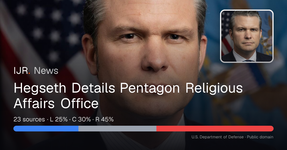 Hegseth Details Pentagon Religious Affairs Office — IJR News