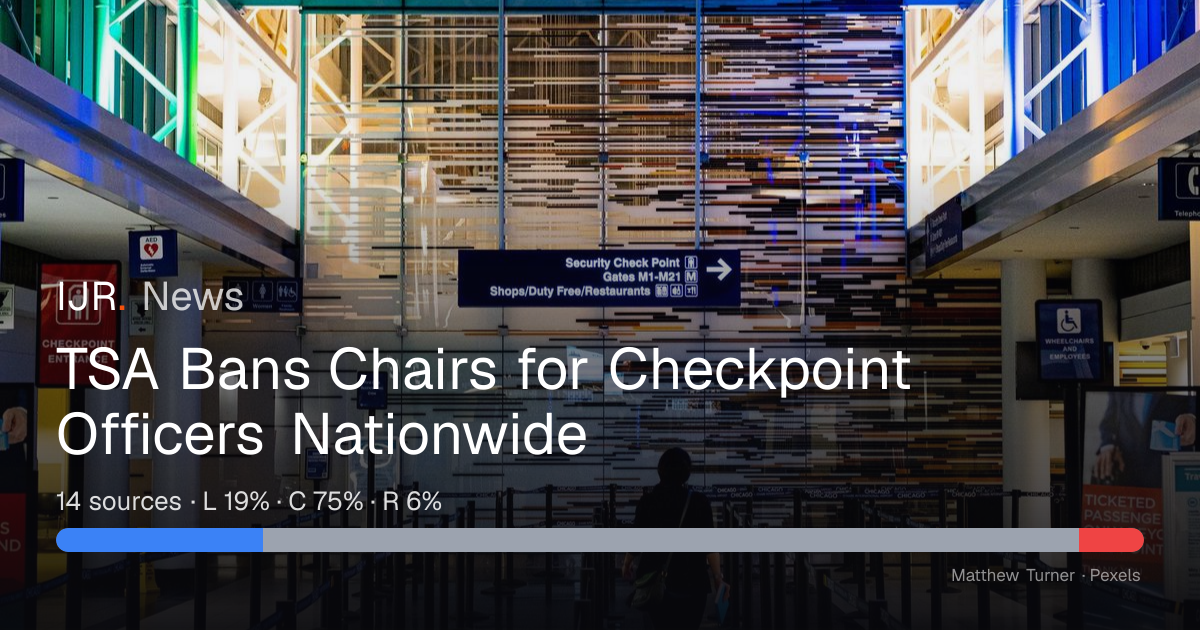 TSA Bans Chairs for Checkpoint Officers Nationwide — IJR News
