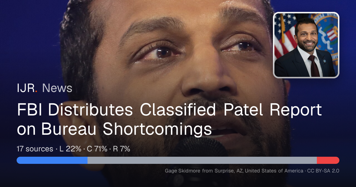 FBI Distributes Classified Patel Report on Bureau Shortcomings — IJR News