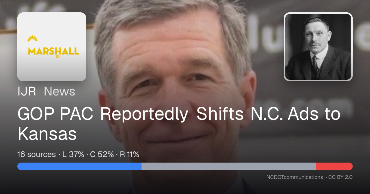 GOP PAC Reportedly Shifts N.C. Ads to Kansas — IJR News