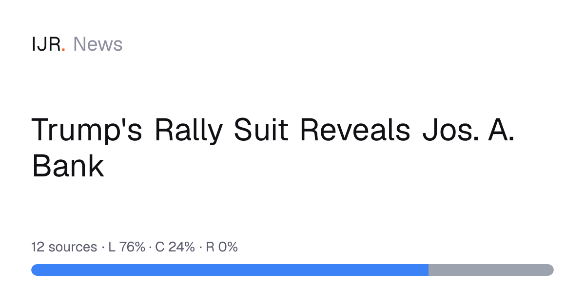 Photos from Trump Nebraska Rally Show Jos. A. Bank Label Inside Suit ...