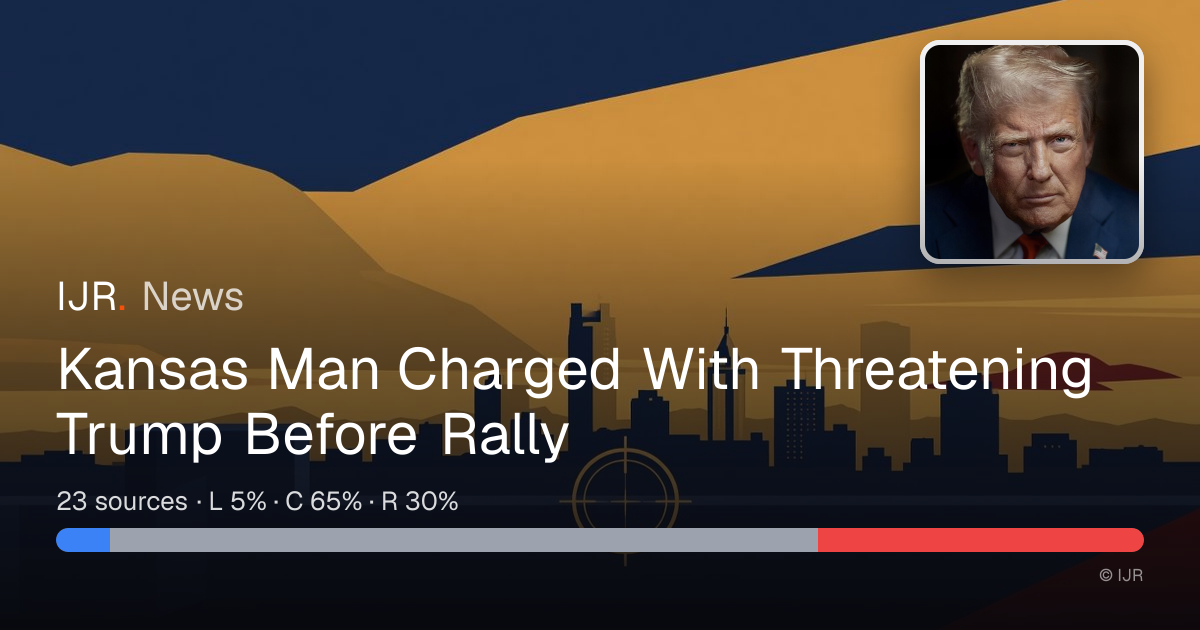 Kansas Man Charged With Threatening Trump Before Rally — IJR News