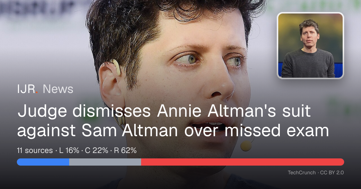 Judge dismisses Annie Altman's suit against Sam Altman over missed exam ...