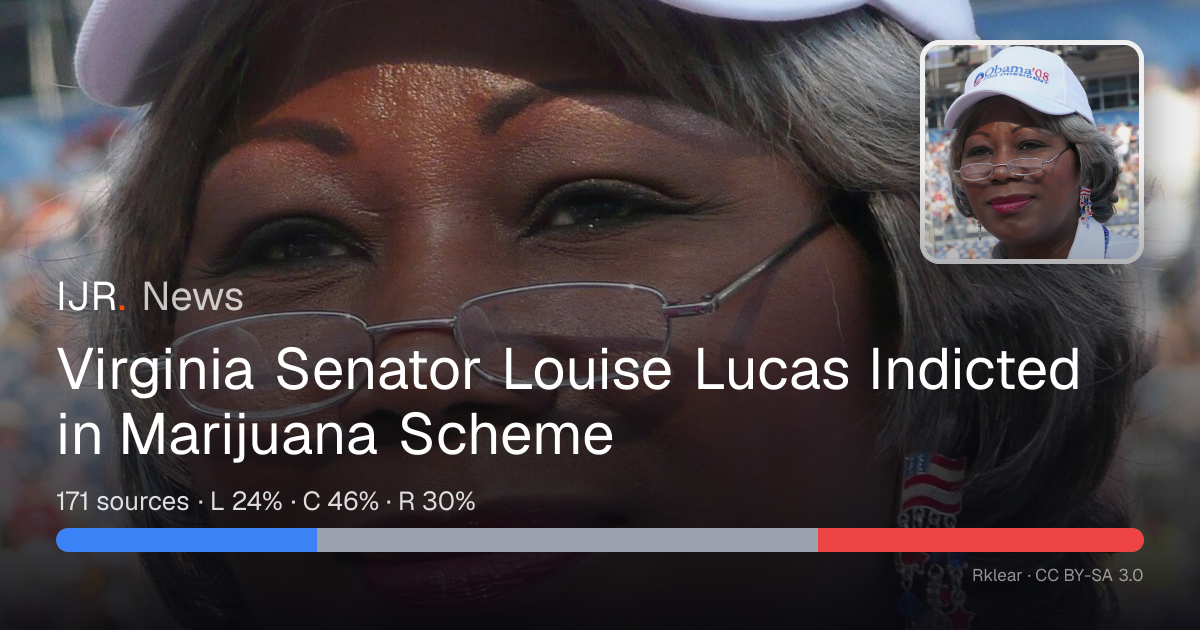 Virginia Senator Louise Lucas Indicted in Marijuana Scheme — IJR News