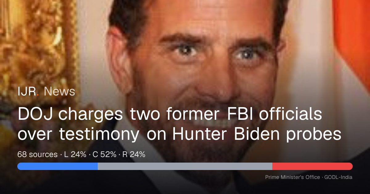 DOJ charges two former FBI officials over testimony on Hunter Biden ...