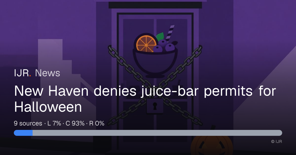 New Haven denies juice-bar permits for Halloween — IJR News
