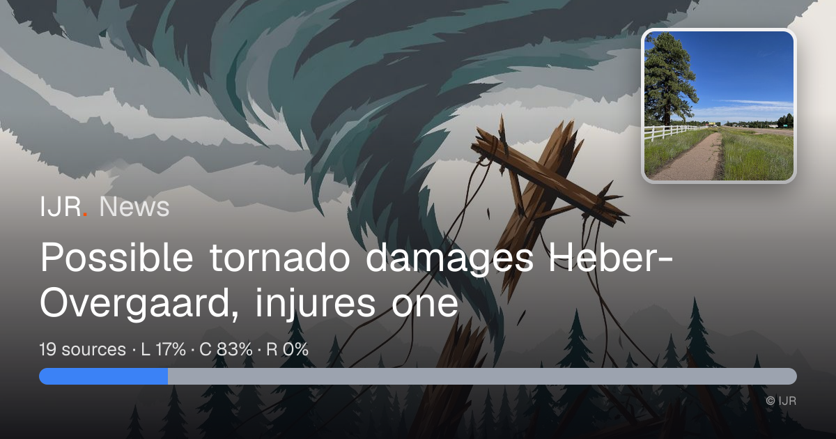 Possible tornado damages Heber-Overgaard, injures one — IJR News