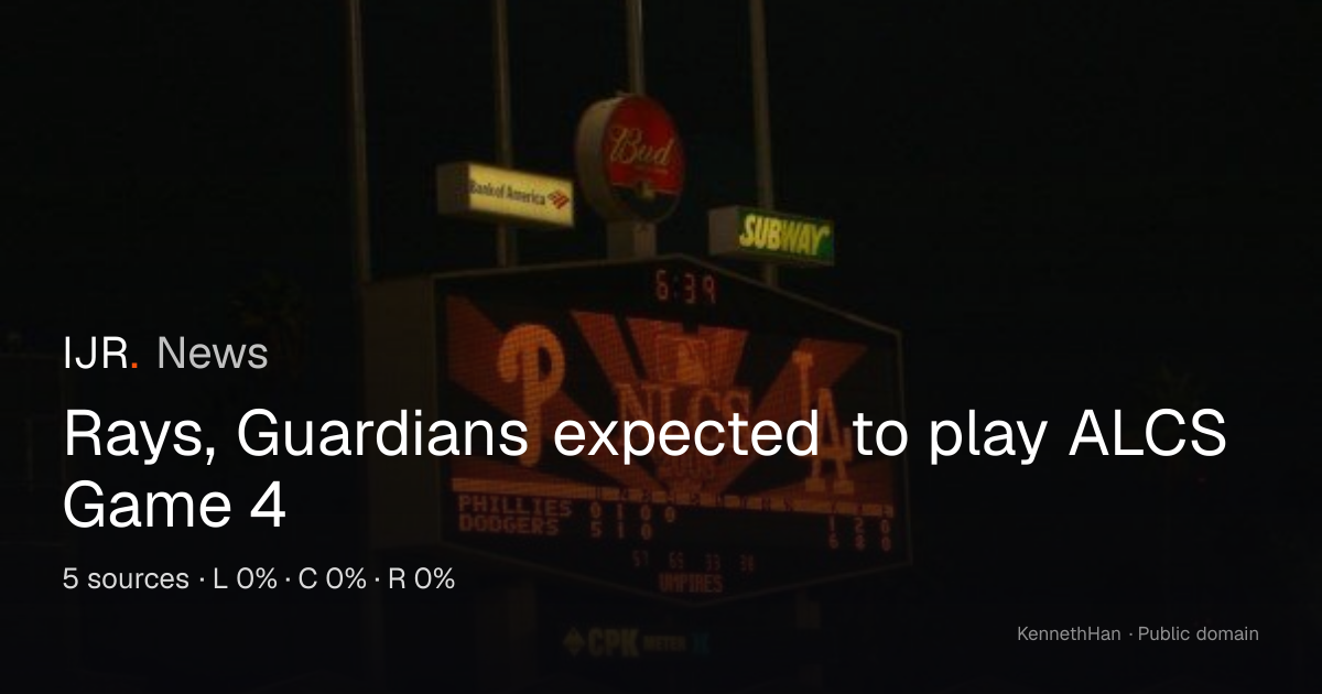 Rays, Guardians expected to play ALCS Game 4 — IJR News
