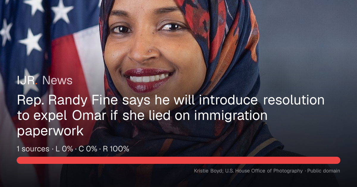 Rep. Randy Fine says he will introduce resolution to expel Omar if she ...