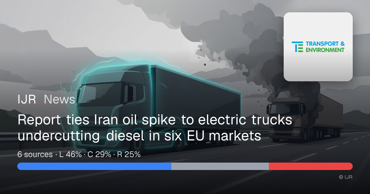 Report ties Iran oil spike to electric trucks undercutting diesel in ...