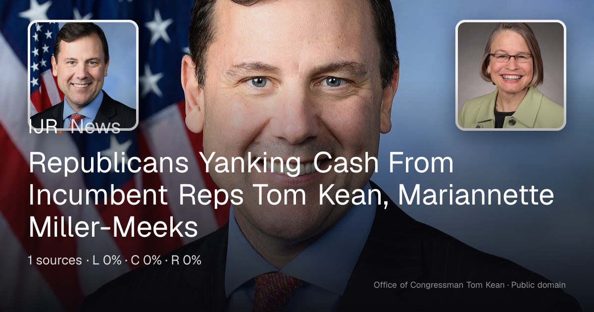 Republicans Yanking Cash From Incumbent Reps Tom Kean, Mariannette ...