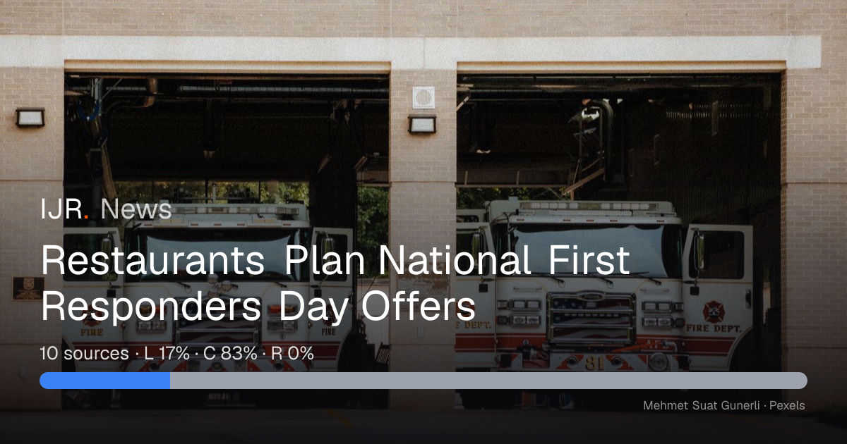 Restaurants Plan National First Responders Day Offers — IJR News