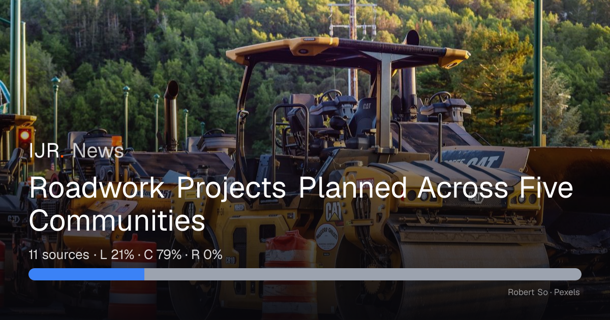 Roadwork Projects Planned Across Five Communities — IJR News