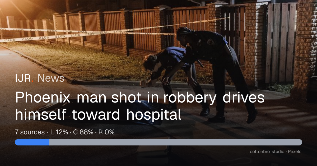 Phoenix man shot in robbery drives himself toward hospital