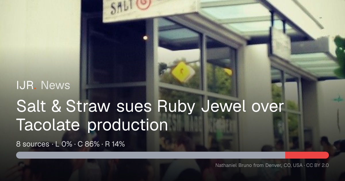 Salt & Straw sues Ruby Jewel over Tacolate production — IJR News