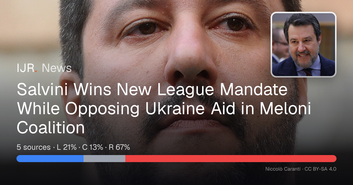Salvini Reelected League Leader, Opposes Ukraine Aid — IJR News
