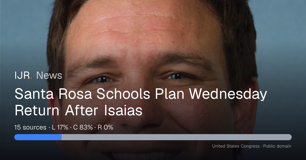 Santa Rosa Schools Plan Wednesday Return After Isaias — IJR News