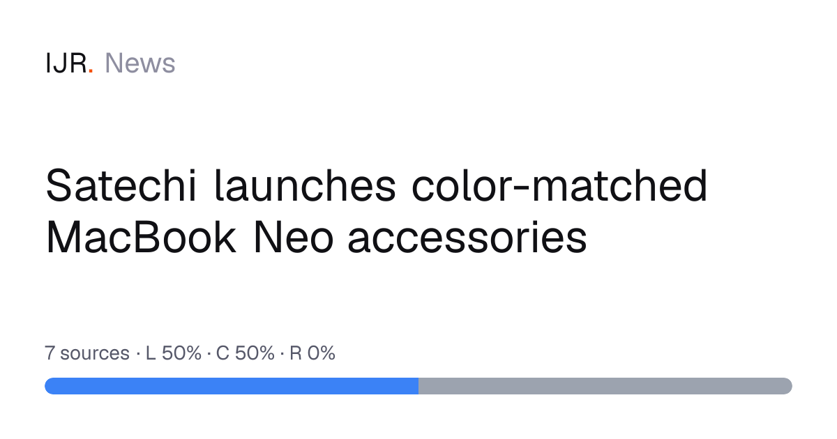 Satechi launches color-matched MacBook Neo accessories — IJR News