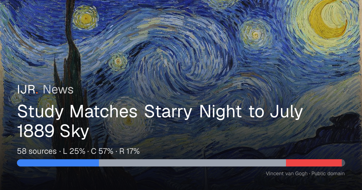 Study Matches Starry Night to July 1889 Sky — IJR News