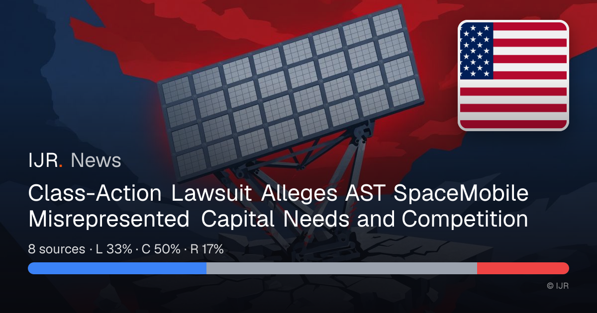 Class-Action Lawsuit Alleges AST SpaceMobile Misrepresented Capital ...