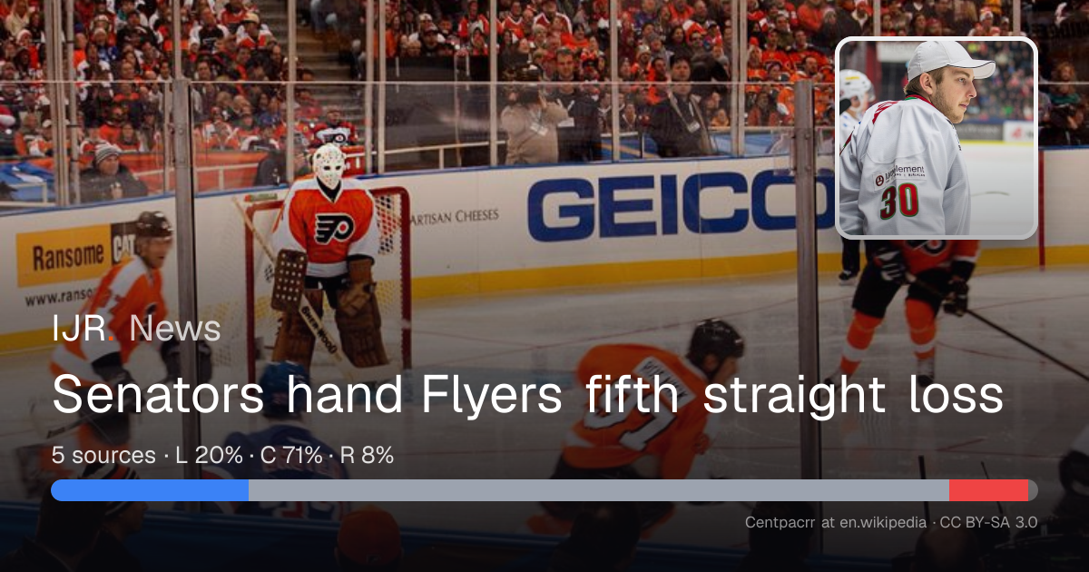 Senators hand Flyers fifth straight loss — IJR News