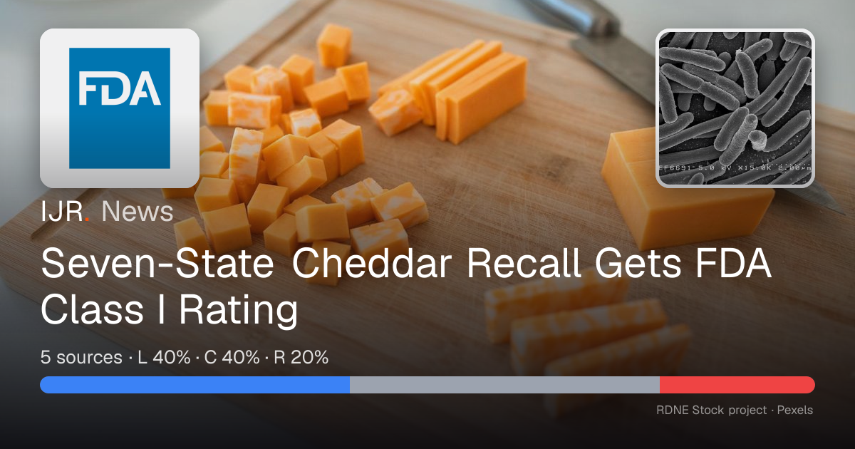 Seven-State Cheddar Recall Gets FDA Class I Rating — IJR News