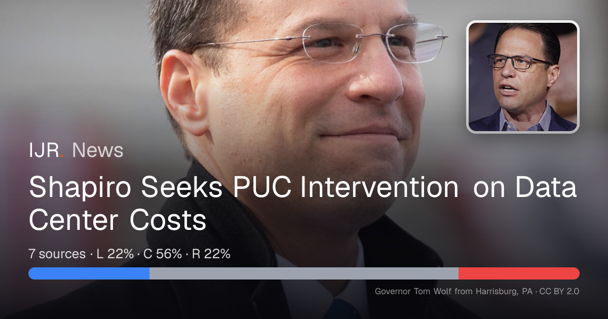 Shapiro Seeks PUC Intervention on Data Center Costs — IJR News