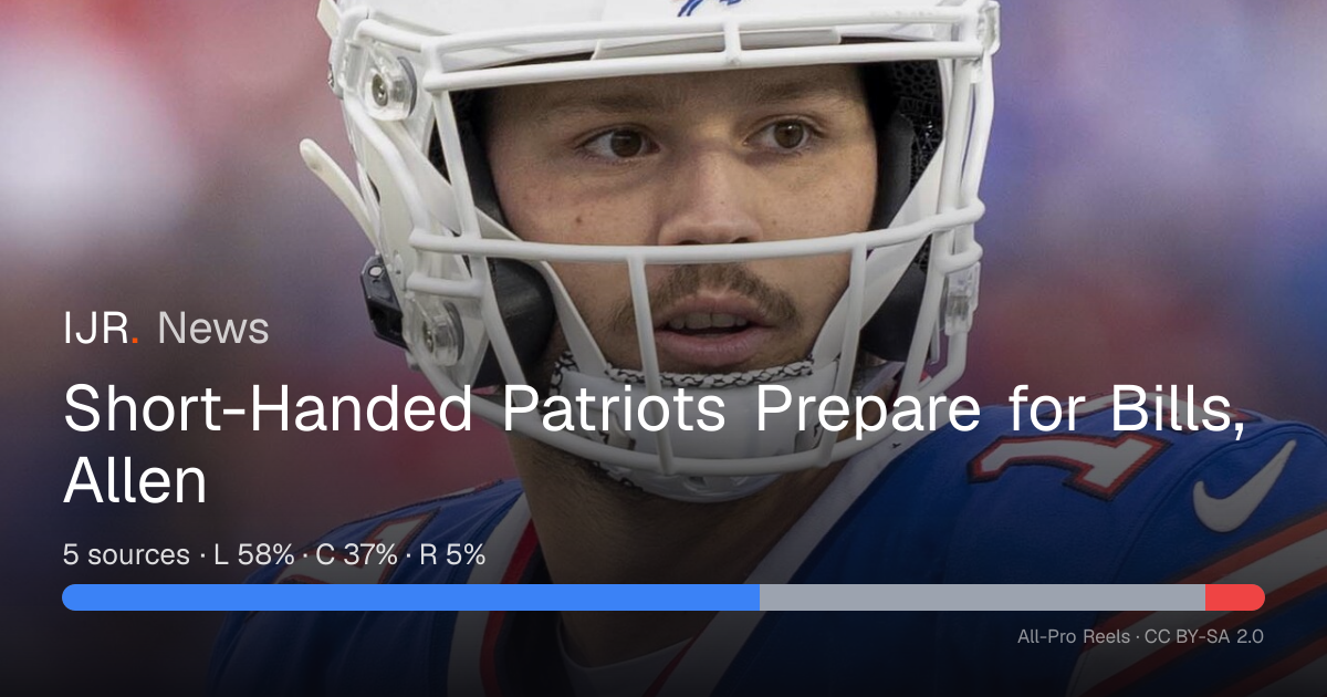 Short-Handed Patriots Prepare for Bills, Allen — IJR News