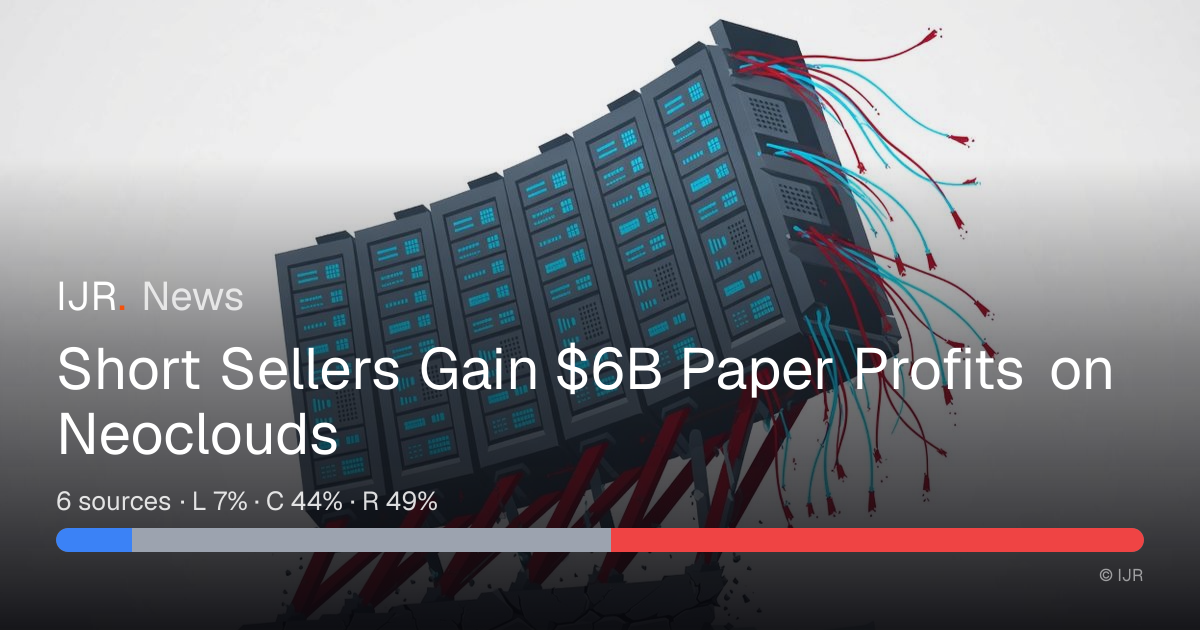 Short Sellers Gain $6B Paper Profits on Neoclouds — IJR News