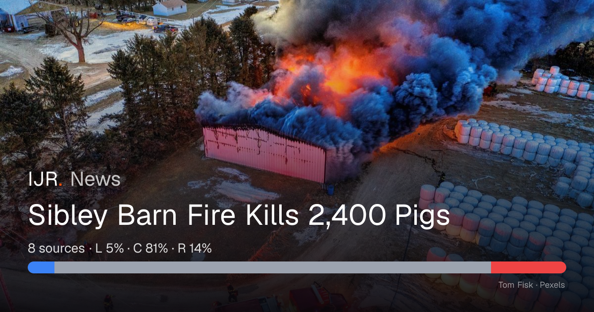 Sibley Barn Fire Kills 2,400 Pigs — IJR News