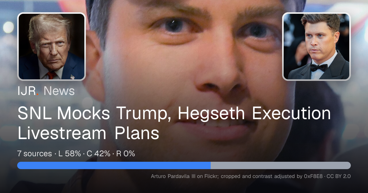 SNL Mocks Trump, Hegseth Execution Livestream Plans — IJR News