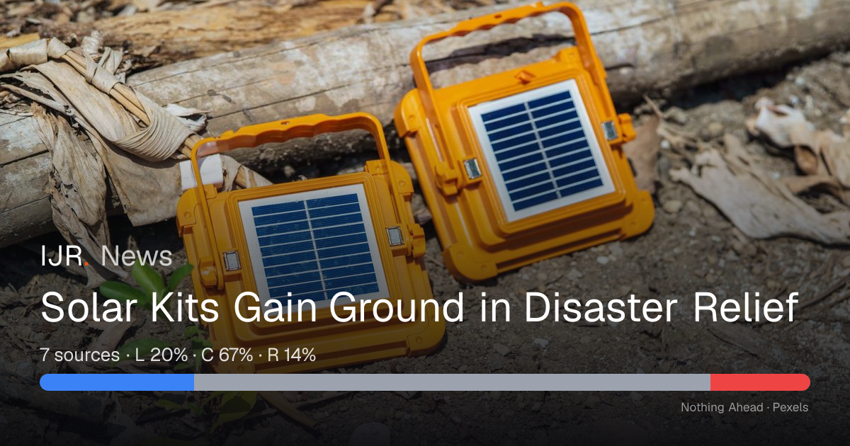 Solar Kits Gain Ground in Disaster Relief — IJR News