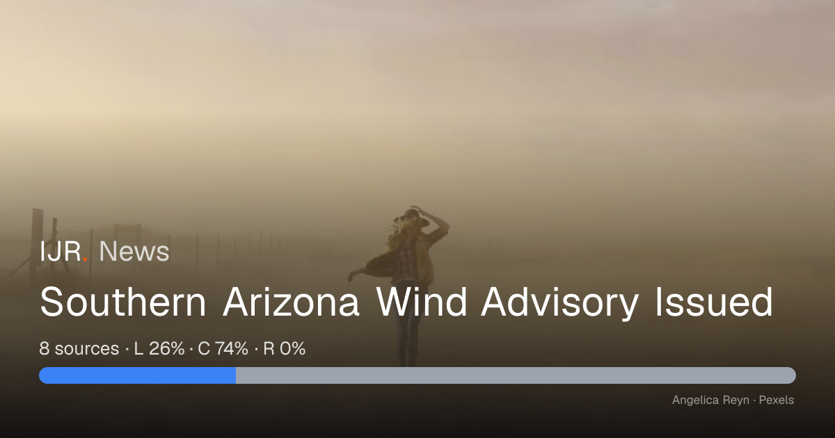 Southern Arizona Wind Advisory Issued — IJR News